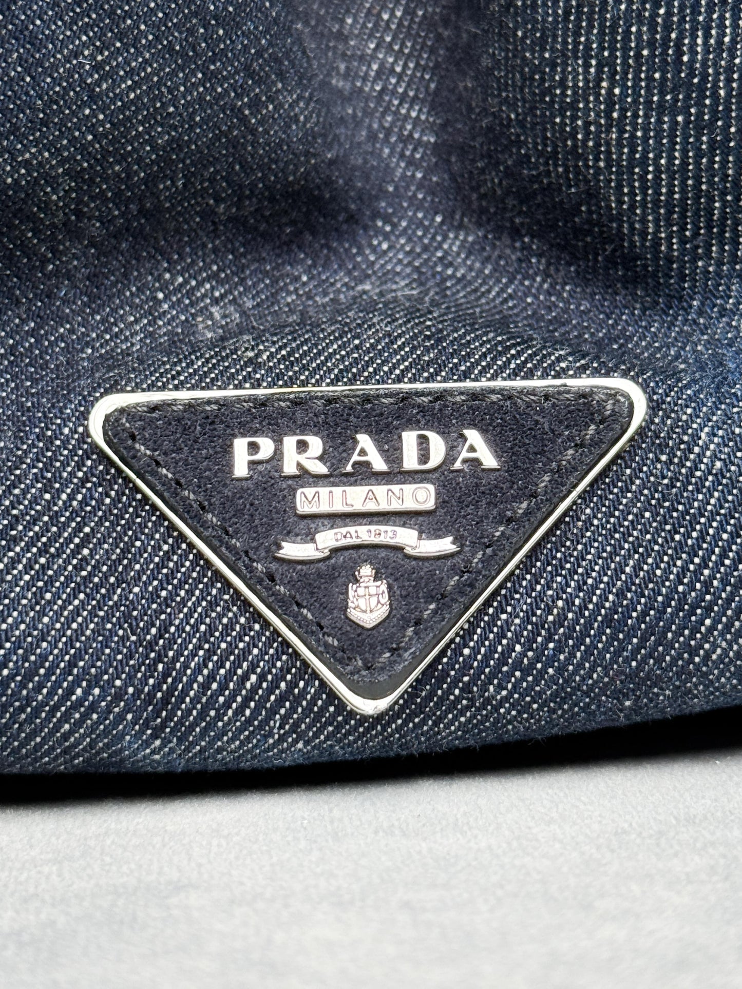 Prada Canapa Denim Tote Bag