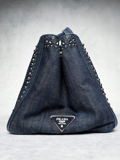 Prada Canapa Denim Tote Bag