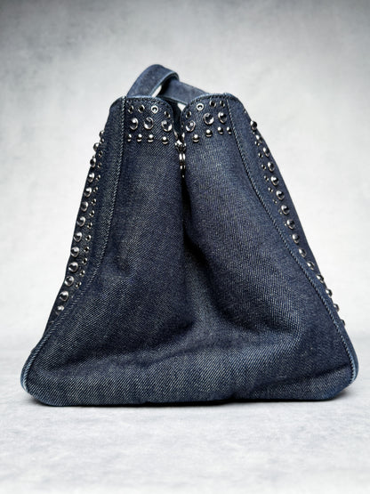 Prada Canapa Denim Tote Bag