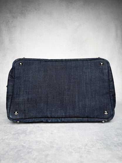 Prada Canapa Denim Tote Bag