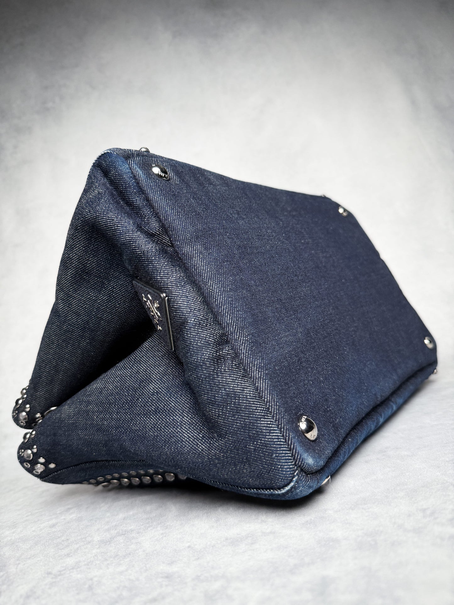 Prada Canapa Denim Tote Bag