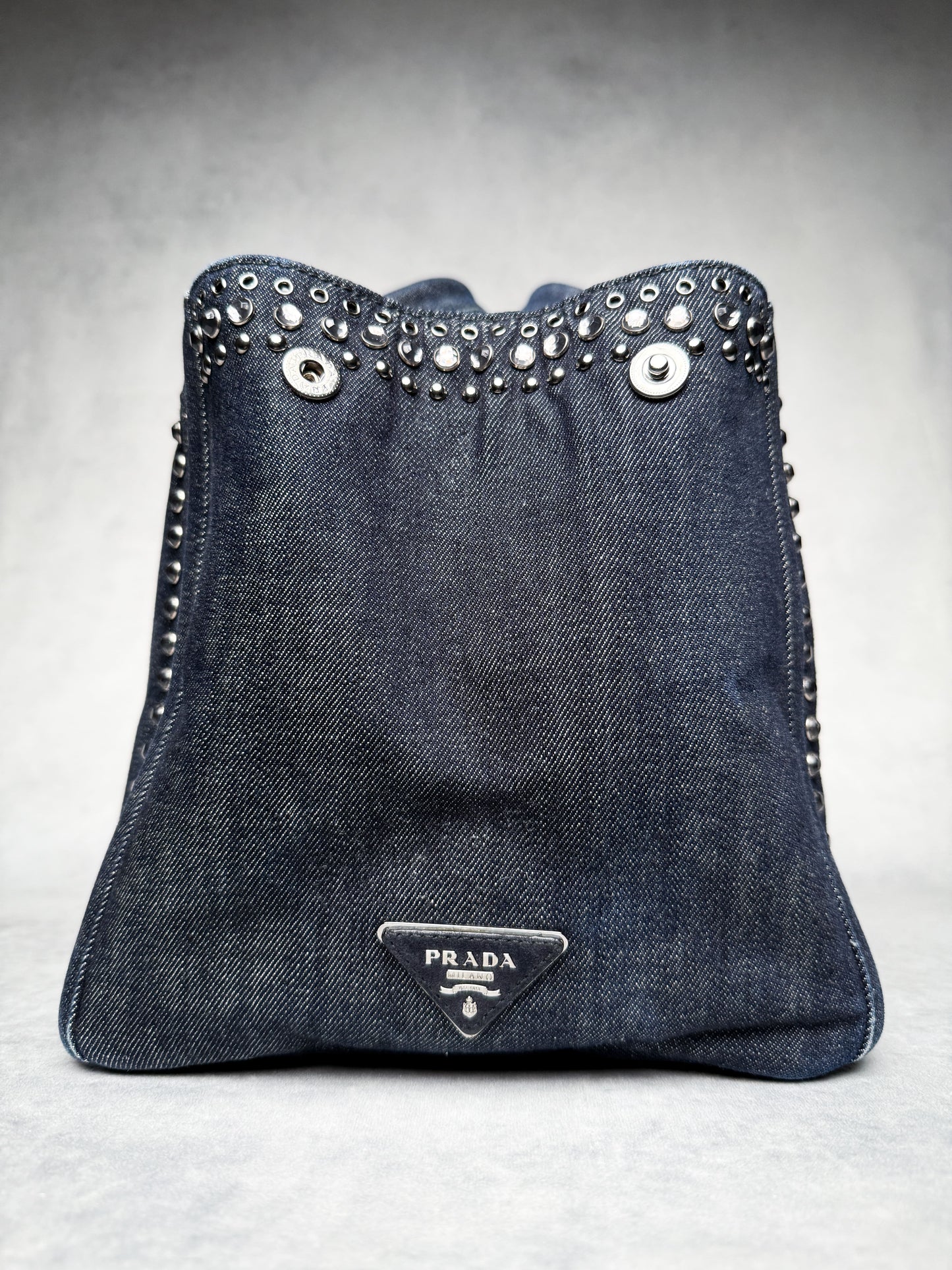 Prada Canapa Denim Tote Bag
