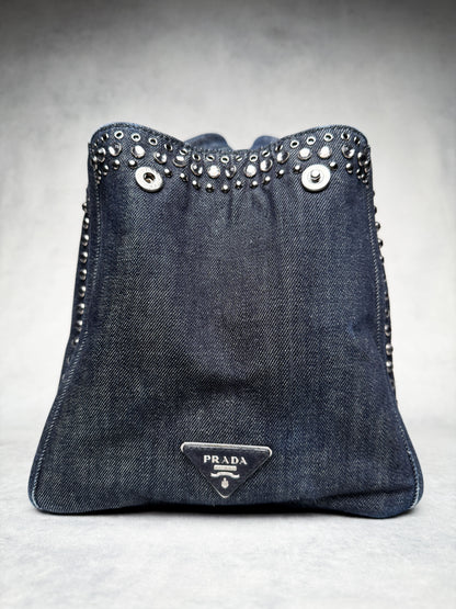 Prada Canapa Denim Tote Bag
