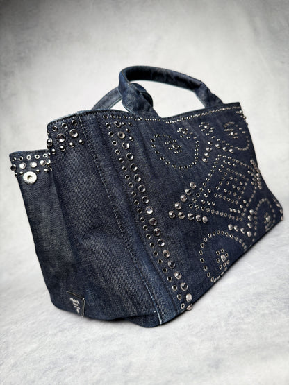 Prada Canapa Denim Tote Bag