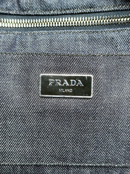 Prada Canapa Denim Tote Bag