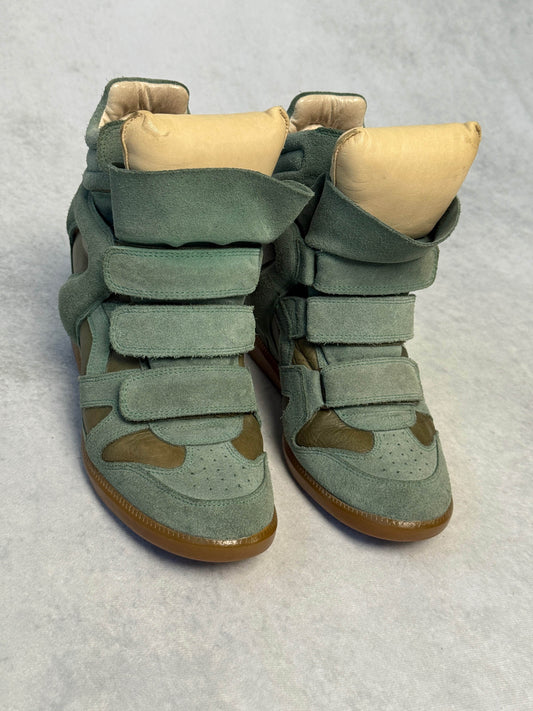Isabel Marant Bekett Wedge Sneaker Turquoise (39)