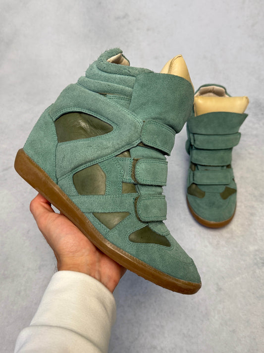 Isabel Marant Bekett Wedge Sneaker Turquoise (39)