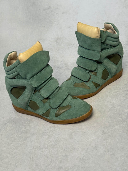 Isabel Marant Bekett Wedge Sneaker Turquoise (39)