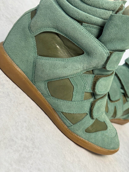 Isabel Marant Bekett Wedge Sneaker Turquoise (39)