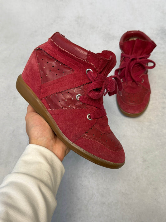 Isabel Marant Bobby Wedge Sneaker Burgundy (39)