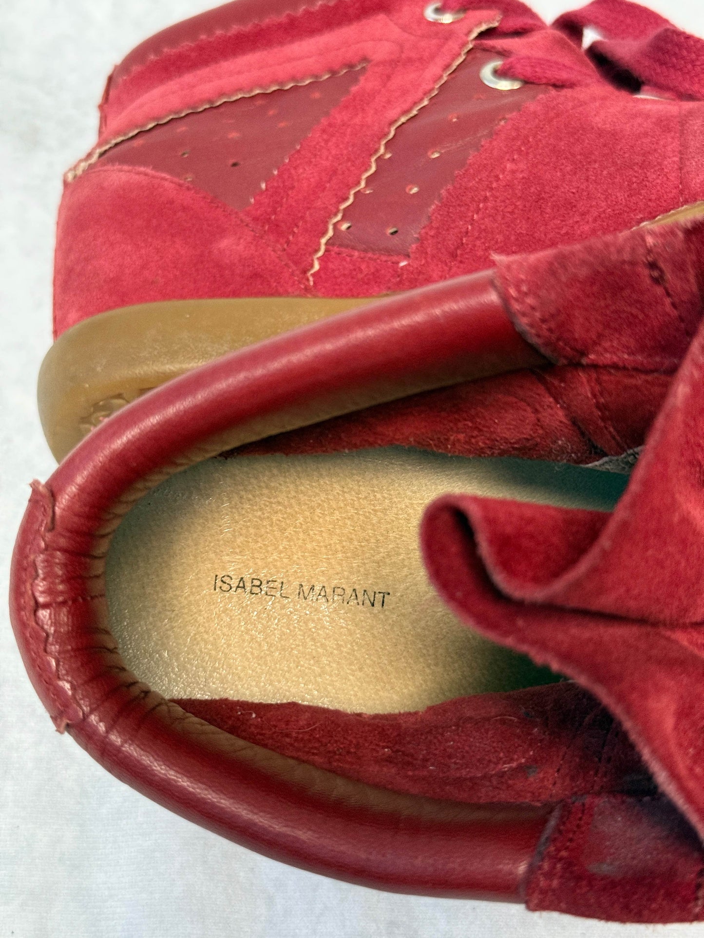 Isabel Marant Bobby Wedge Sneaker Burgundy (39)