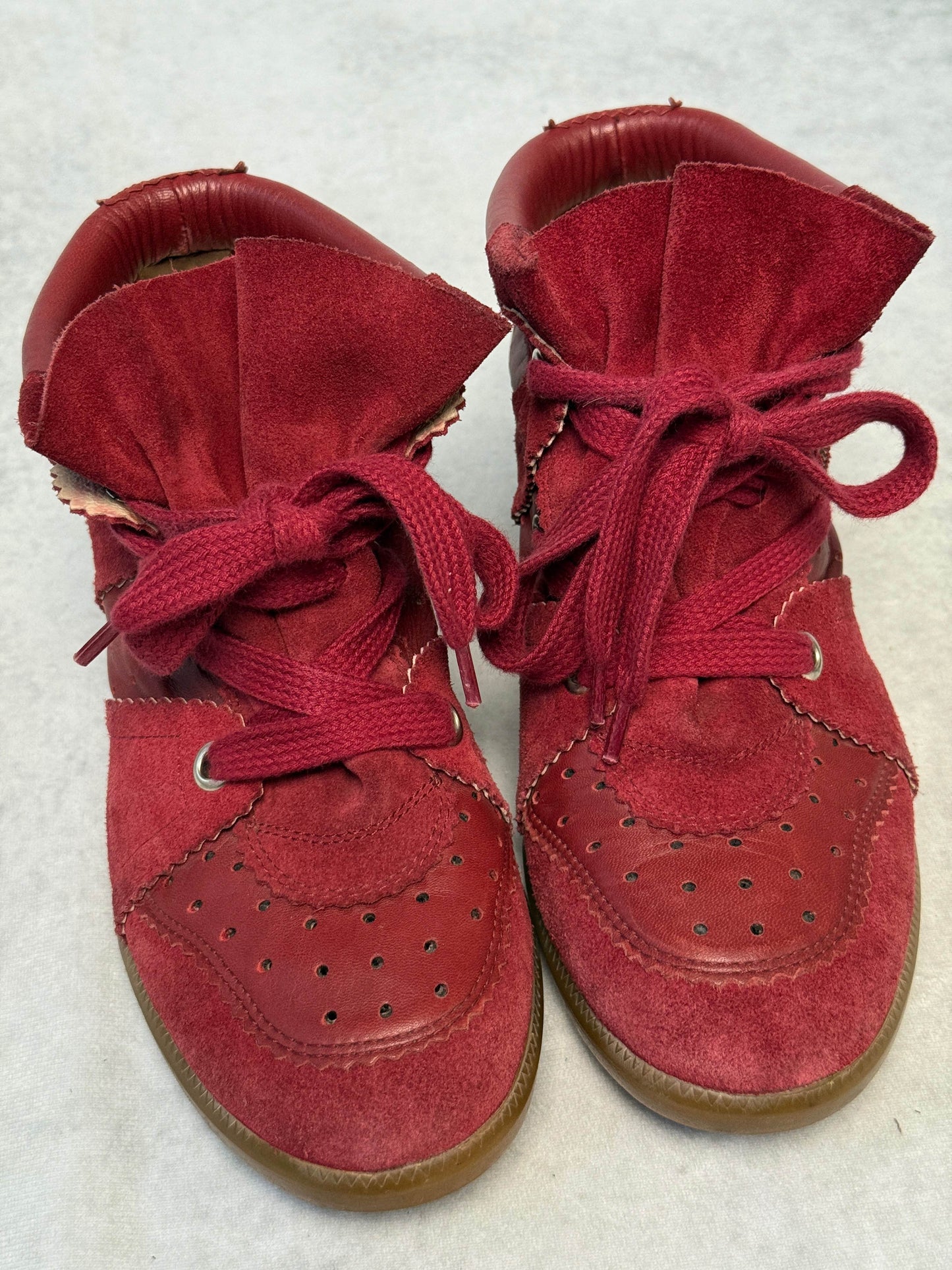 Isabel Marant Bobby Wedge Sneaker Burgundy (39)