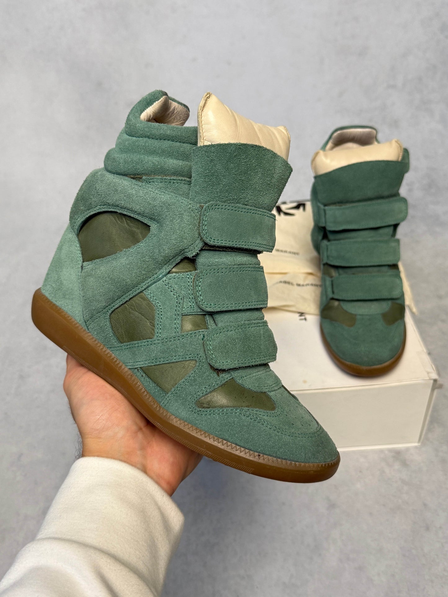 Isabel Marant Bekett Wedge Sneaker Turquoise (37)