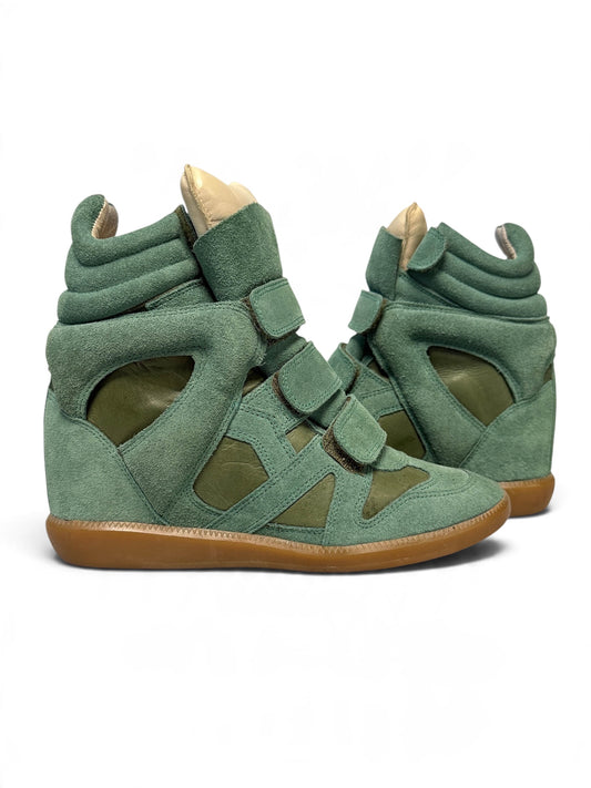 Isabel Marant Bekett Wedge Sneaker Turquoise