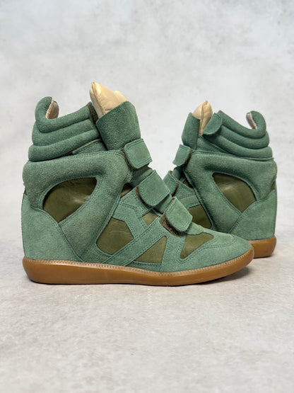 Isabel Marant Bekett Wedge Sneaker Turquoise (37)