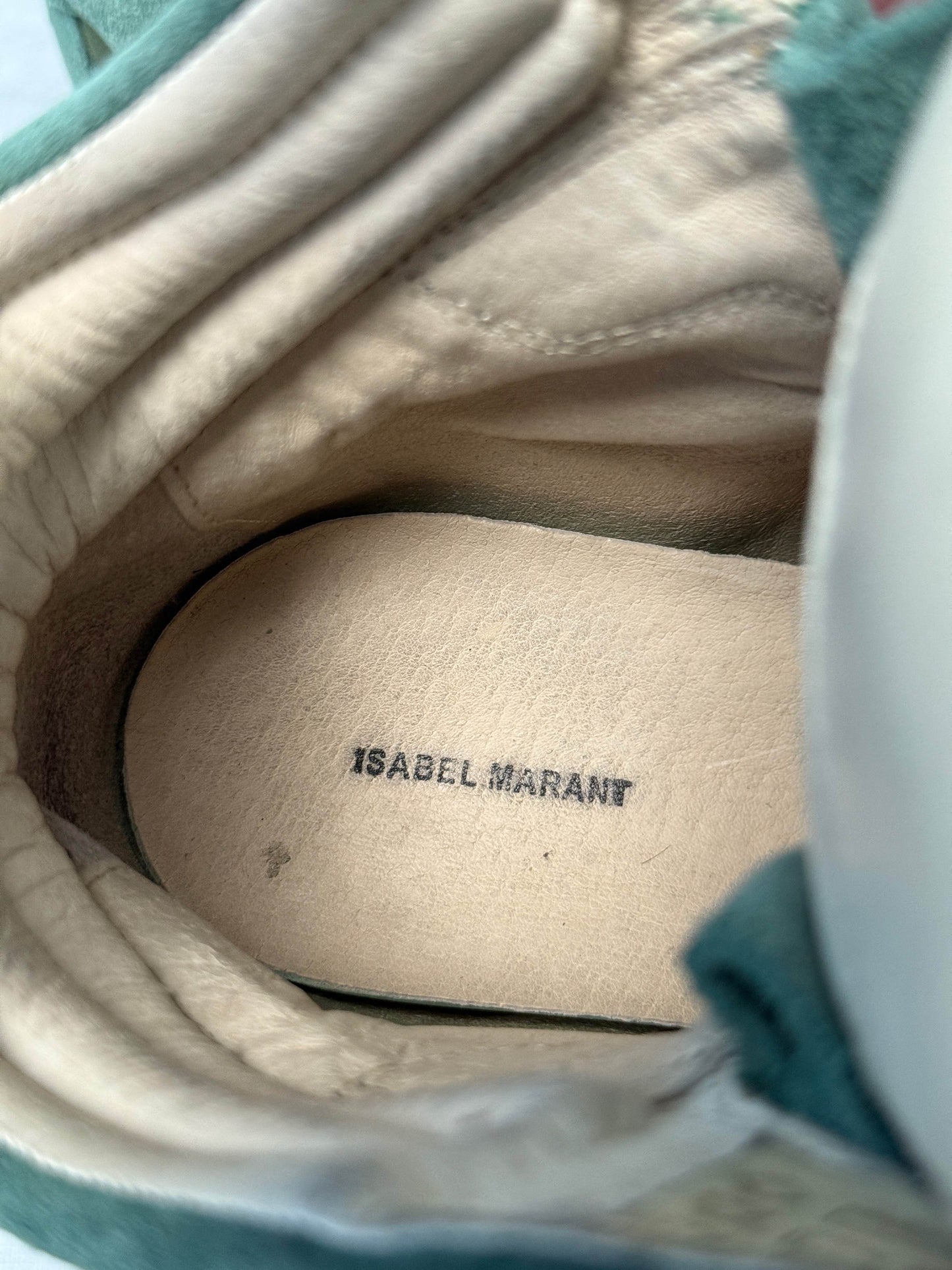 Isabel Marant Bekett Wedge Sneaker Turquoise (37)