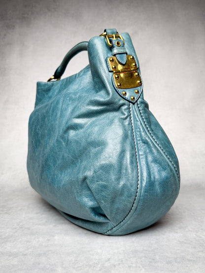 Miu Miu Hobo Bag Turqoise Leather