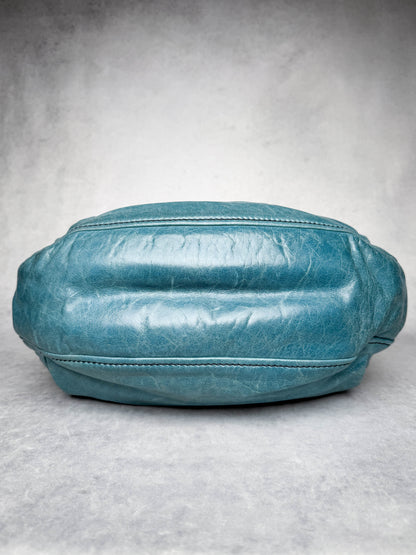 Miu Miu Hobo Bag Turqoise Leather