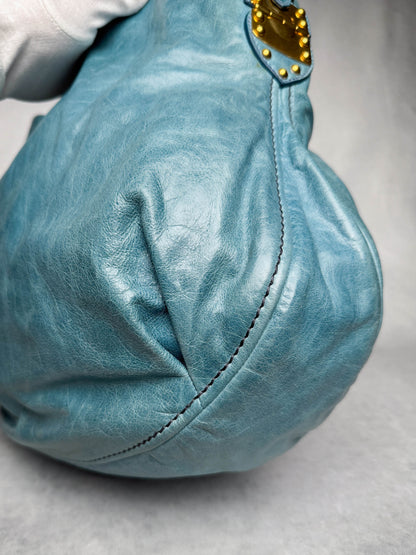 Miu Miu Hobo Bag Turqoise Leather