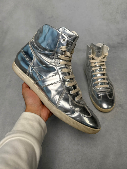 Dior Homme B48 High-Top Sneaker Silver (46)