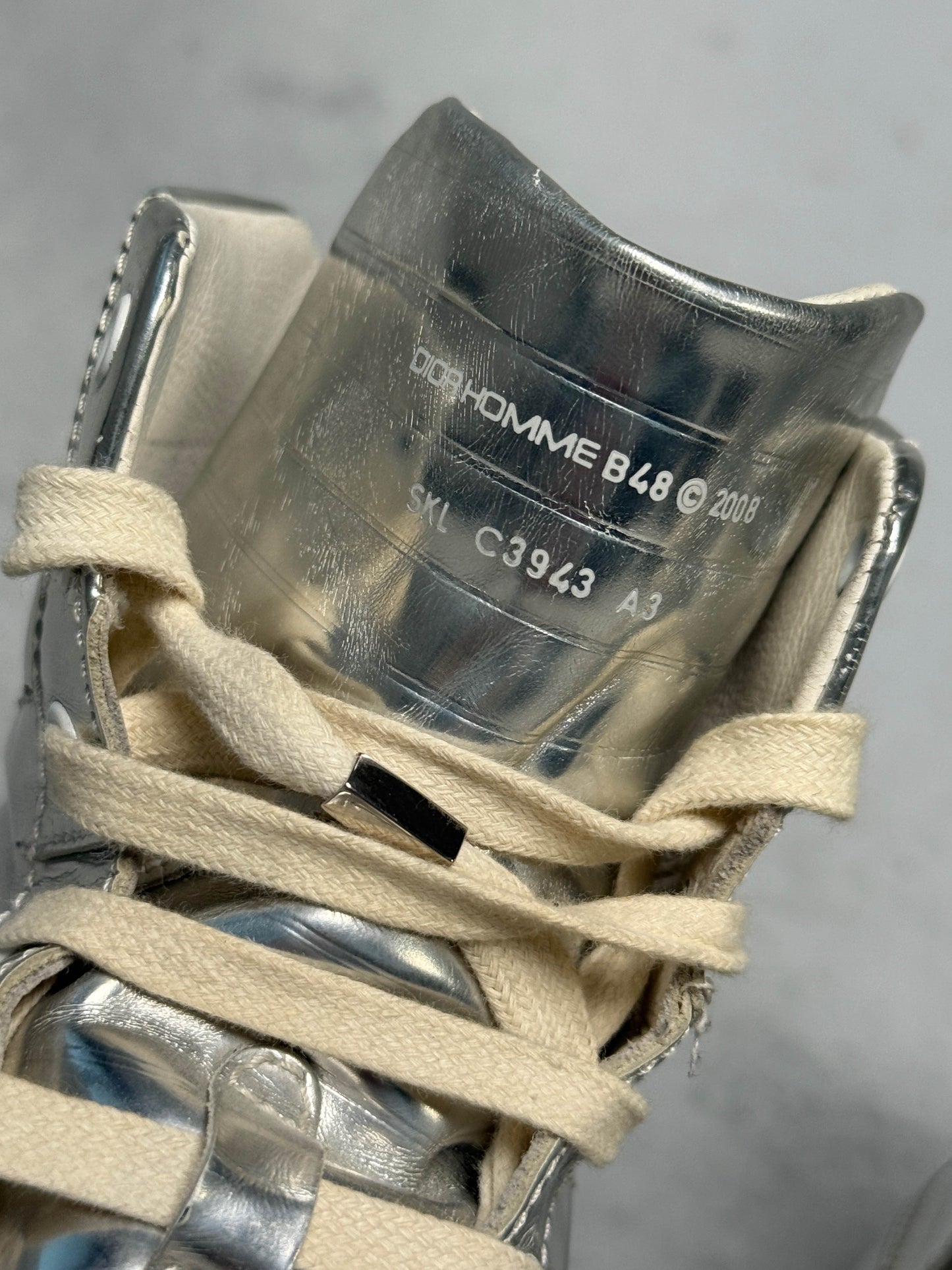 Dior Homme B48 High-Top Sneaker Silver (46)
