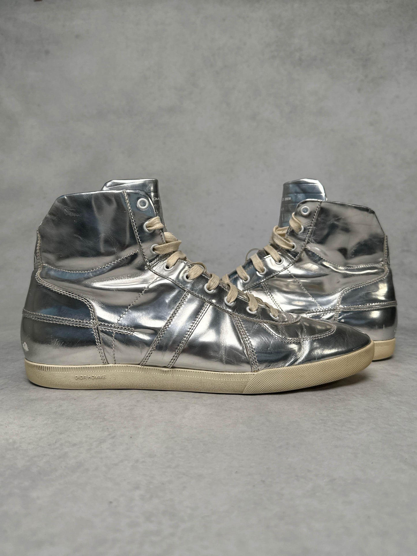 Dior Homme B48 High-Top Sneaker Silver (46)