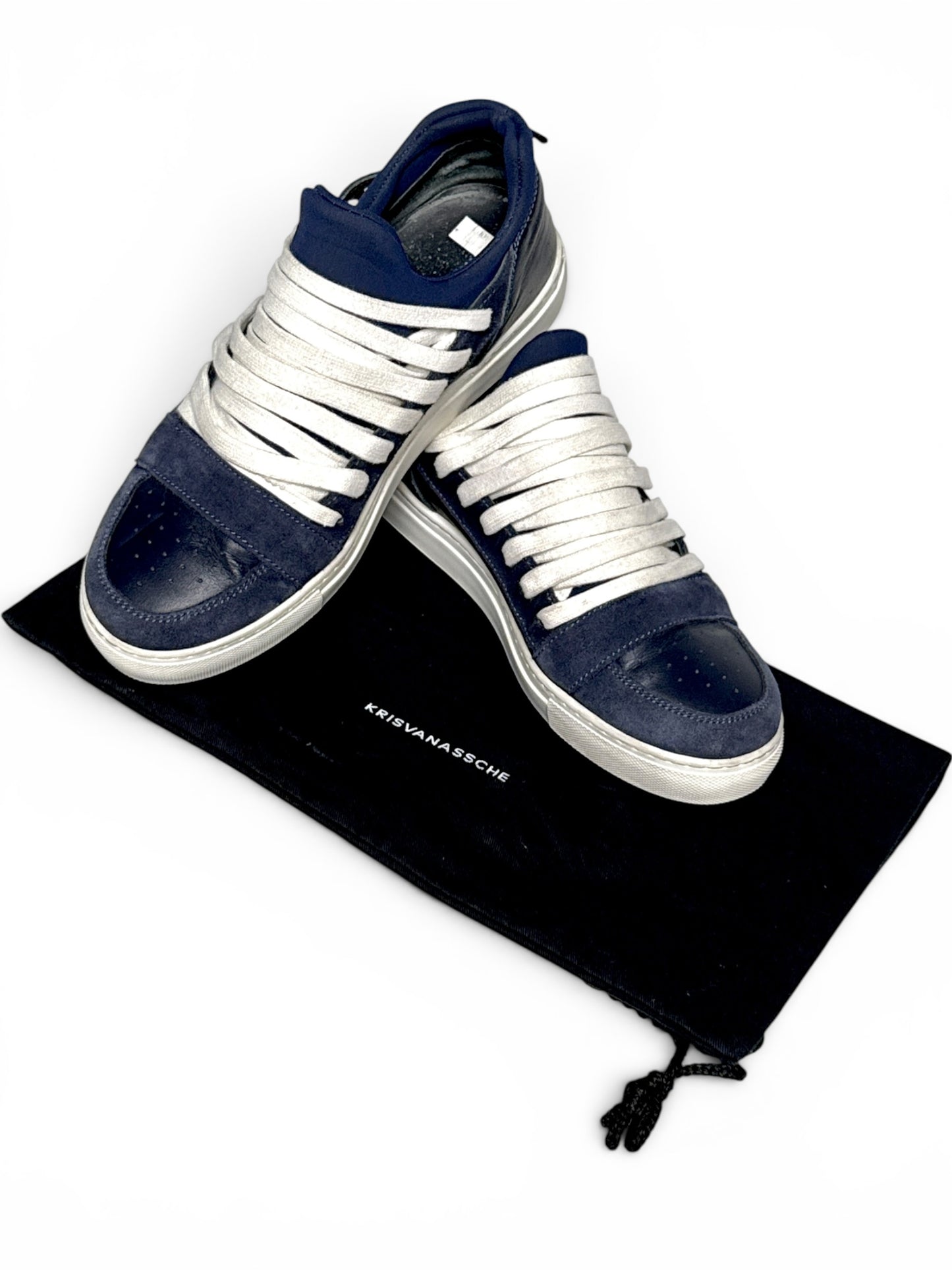 Kris van Assche SS2015 Multilace Low-Tops Navy (41.5)