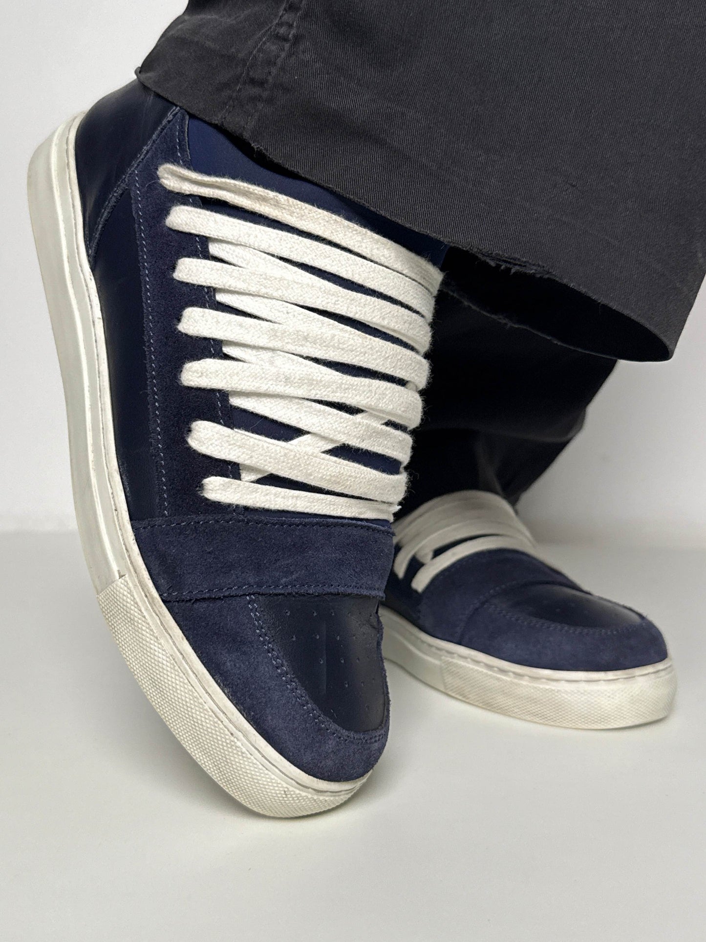 Kris van Assche SS2015 Multilace Low-Tops Navy (41.5)