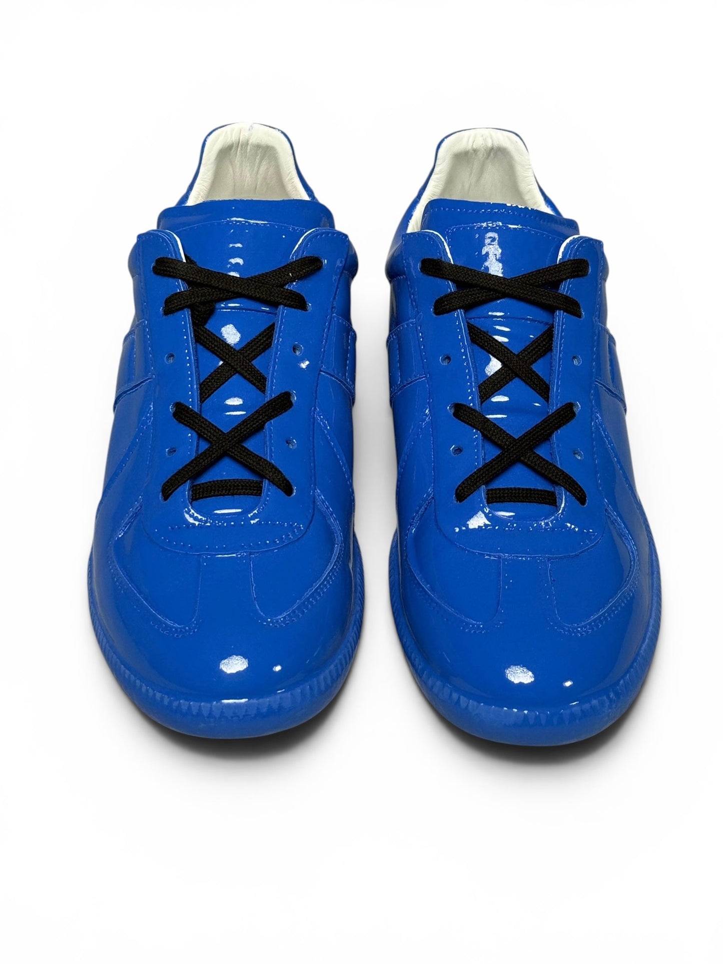 Maison Margiela Coated GATs Blue Patent Leather (40)