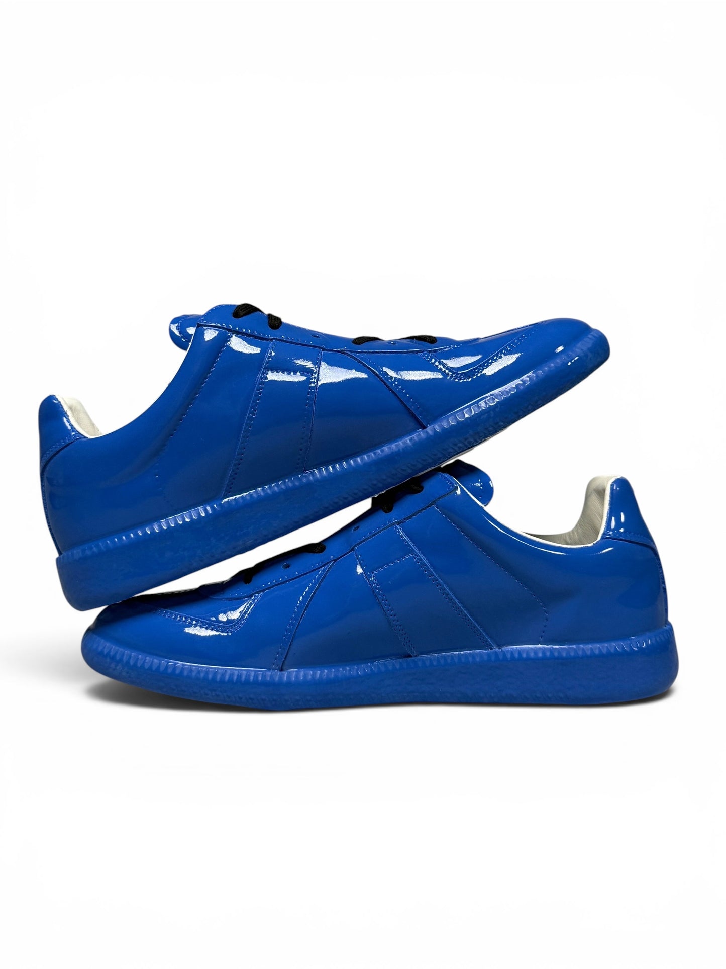 Maison Margiela Coated GATs Blue Patent Leather (40)