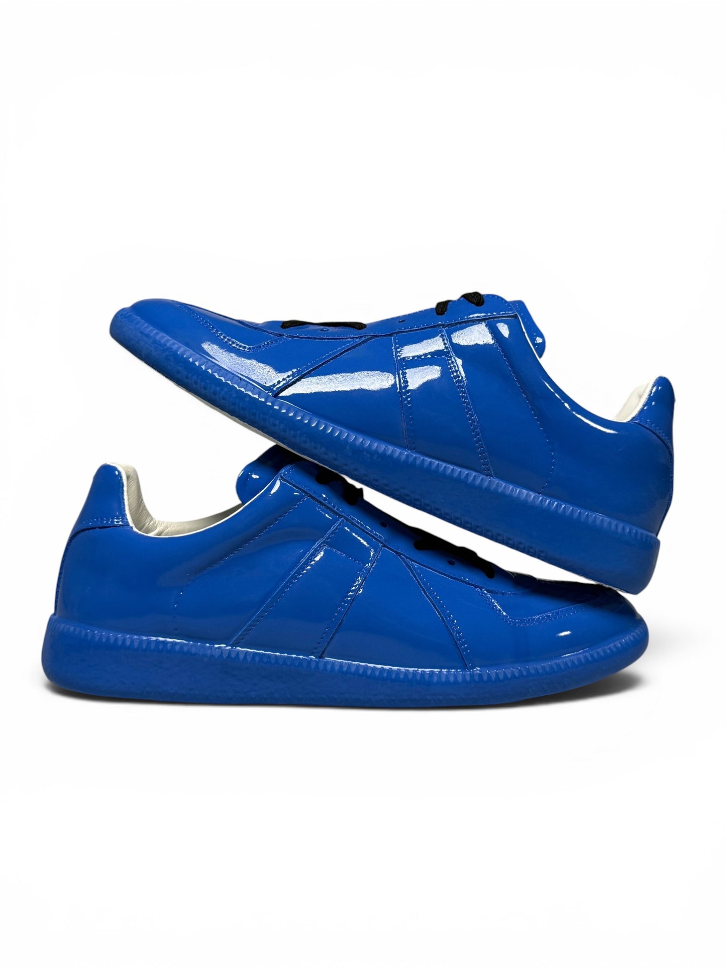 Maison Margiela Coated GATs Blue Patent Leather (40)