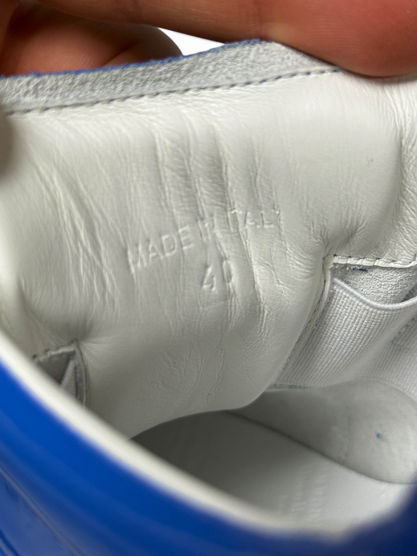 Maison Margiela Coated GATs Blue Patent Leather (40)