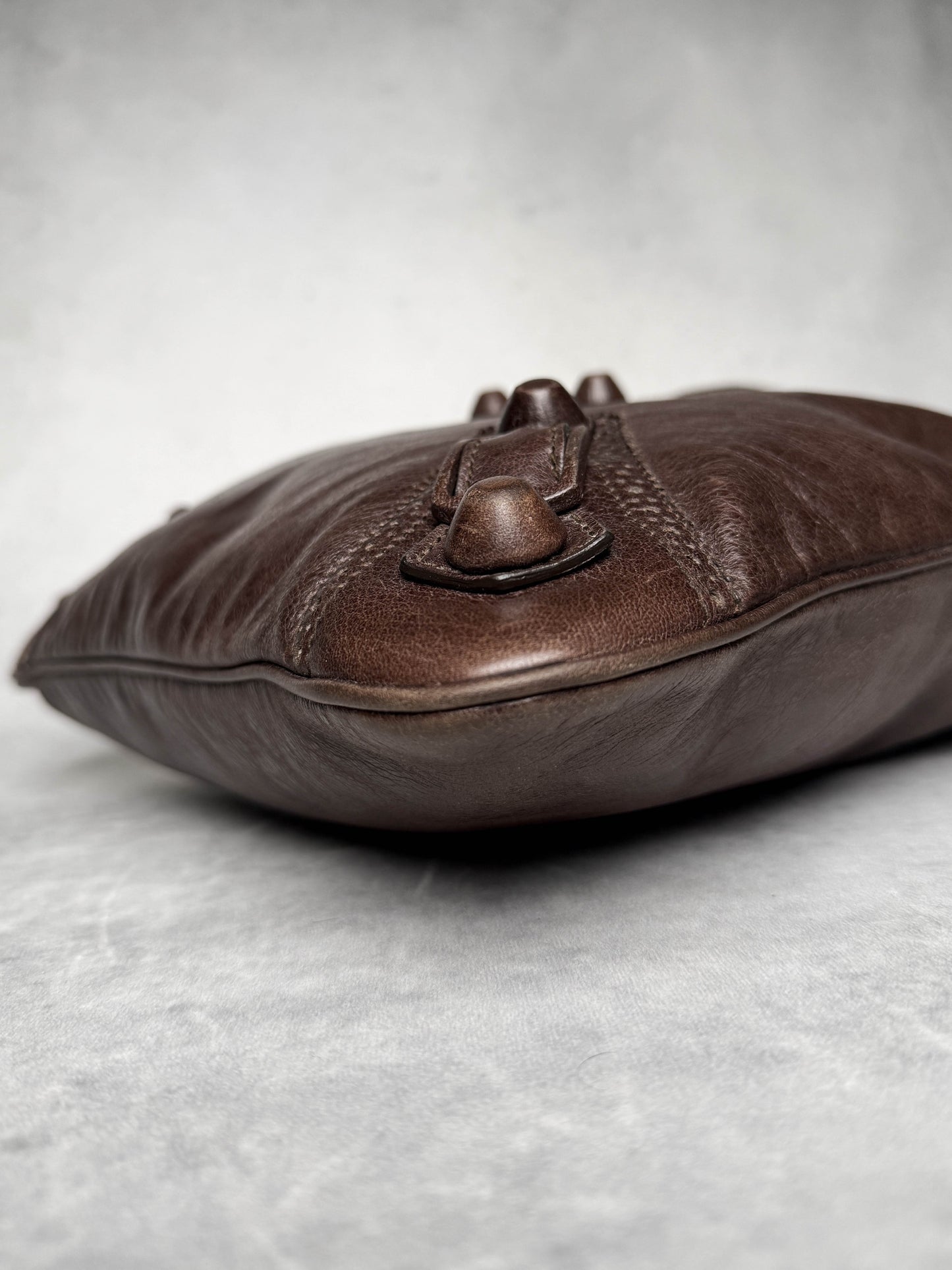 Balenciaga Giant Brogues Covered Messenger Bag Brown