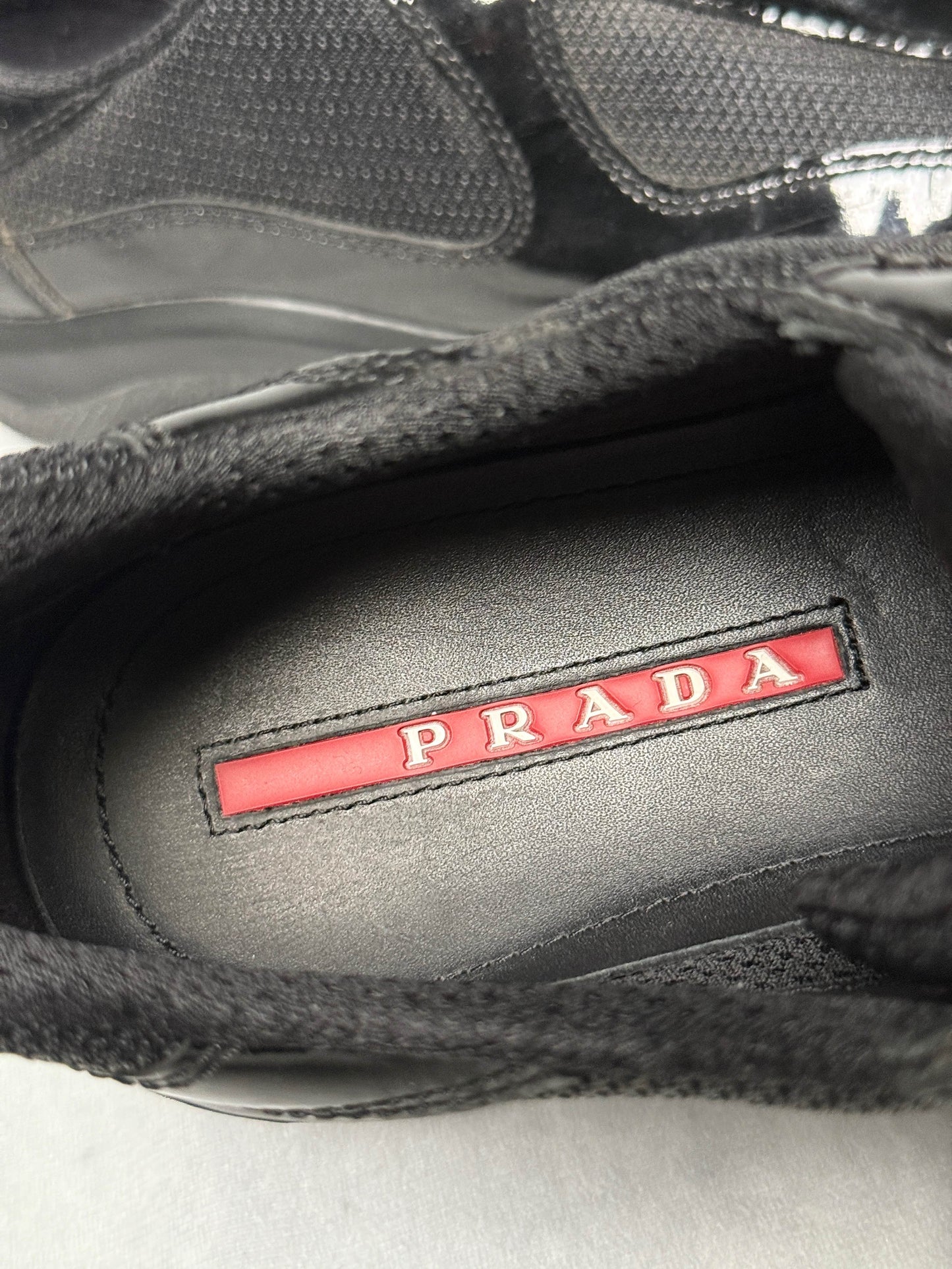 Prada Vintage America's Cup Black Patent Leather (43)