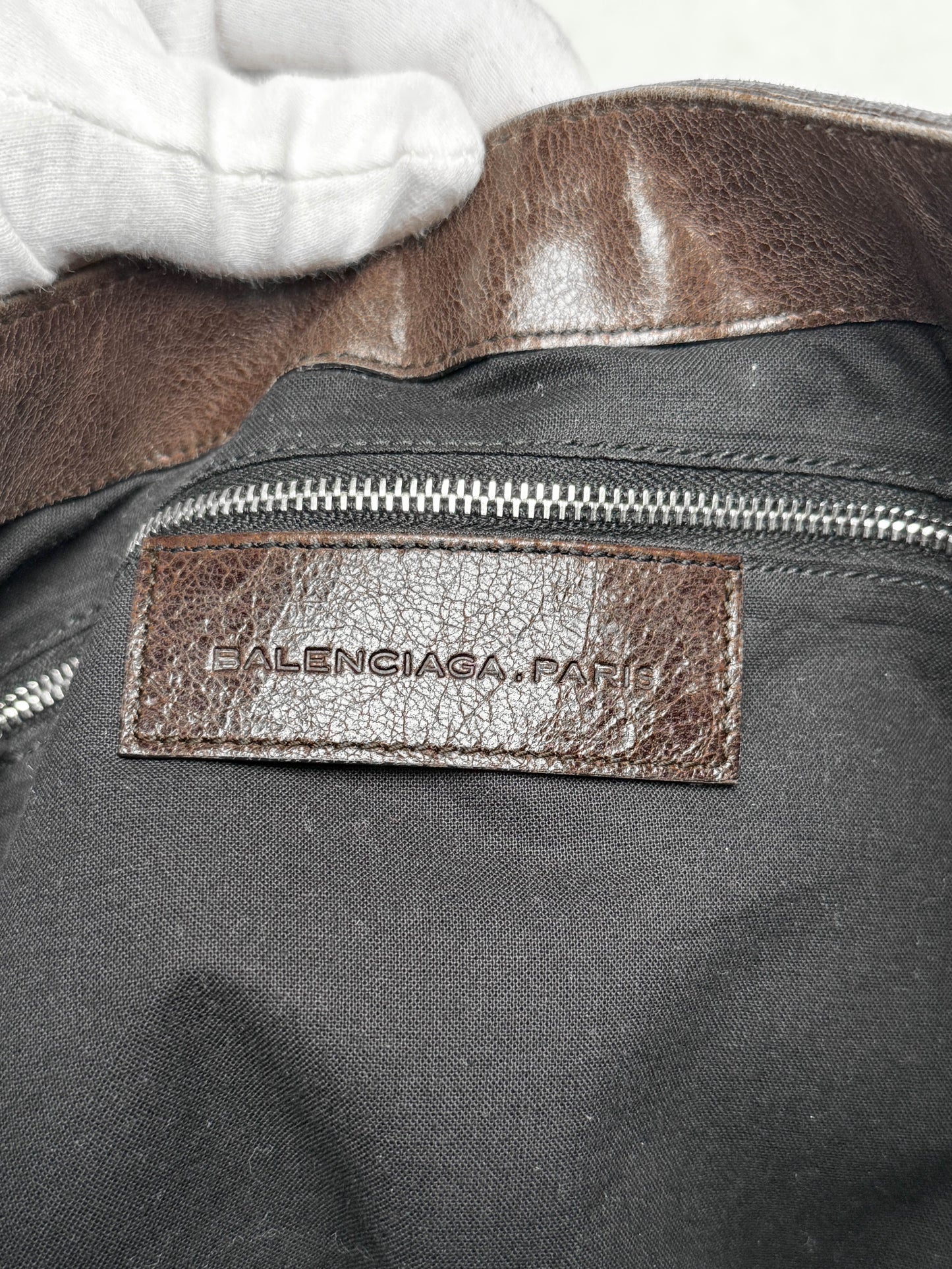 Balenciaga Giant Brogues Covered Messenger Bag Brown