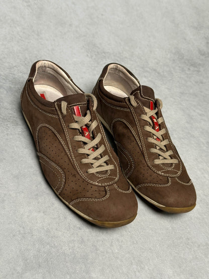 Prada Vintage Sneaker Nubuck Leather Brown (39.5)