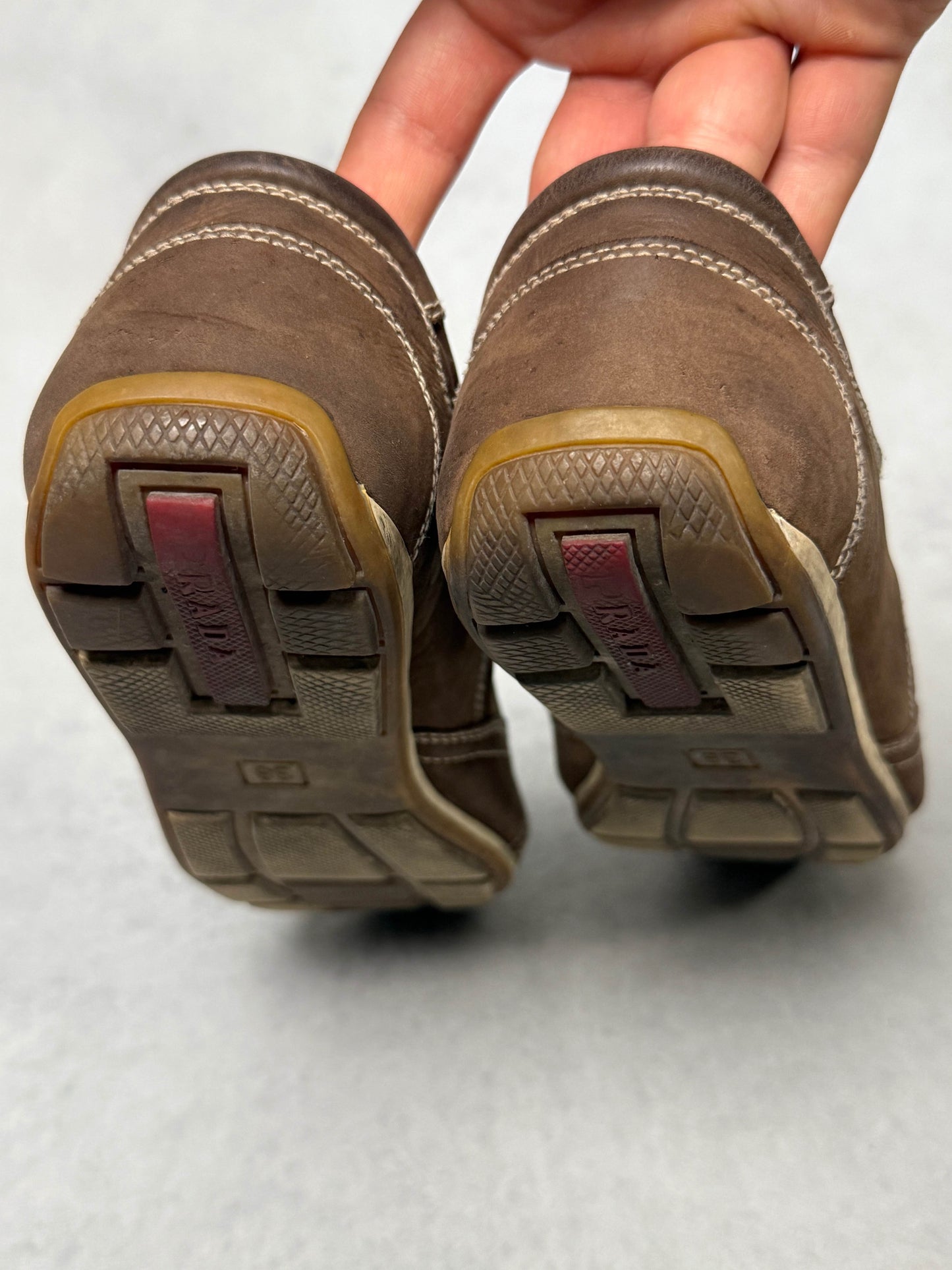 Prada Vintage Sneaker Nubuck Leather Brown (39.5)