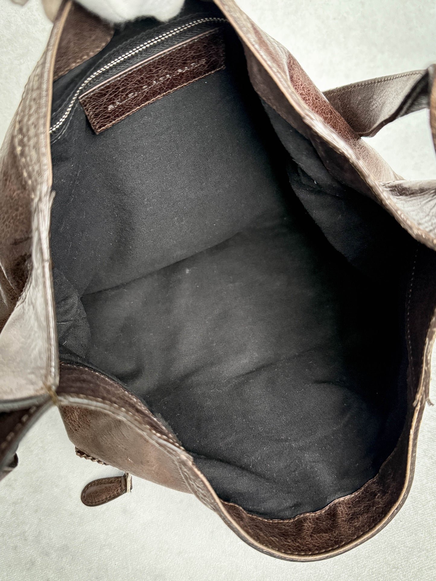 Balenciaga Giant Brogues Covered Messenger Bag Brown