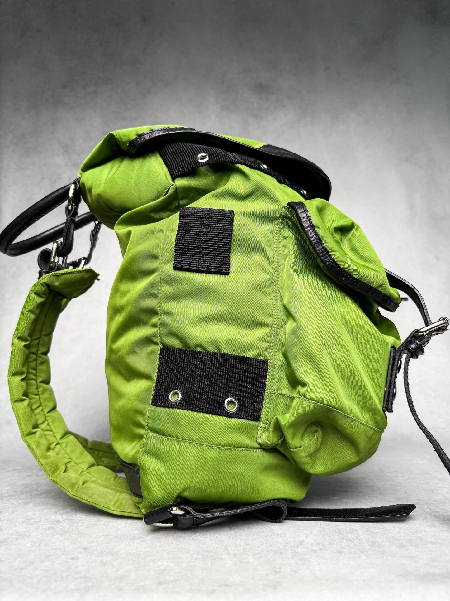 Balenciaga Nylon/Leather Backpack Green