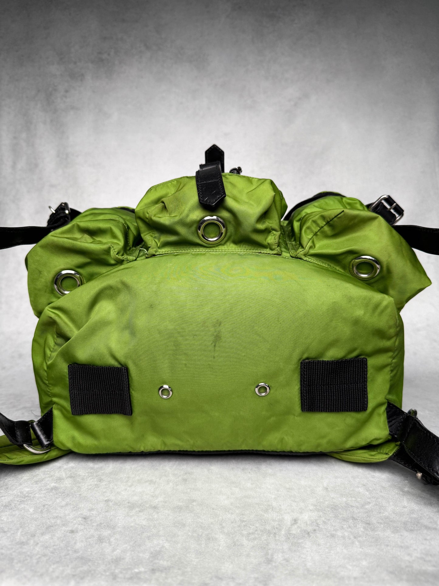 Balenciaga Nylon/Leather Backpack Green