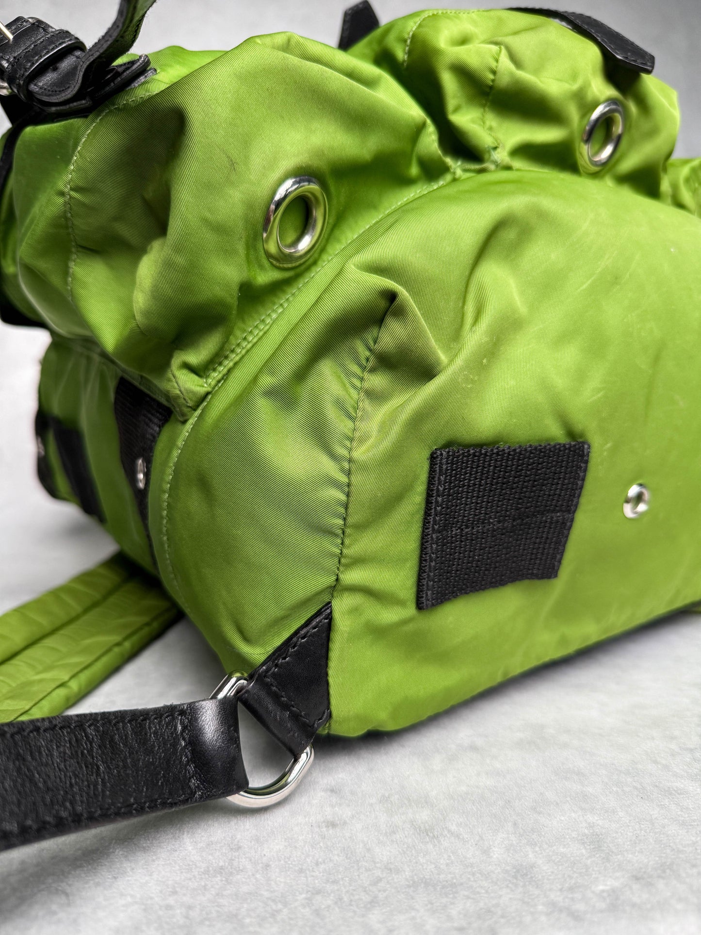 Balenciaga Nylon/Leather Backpack Green