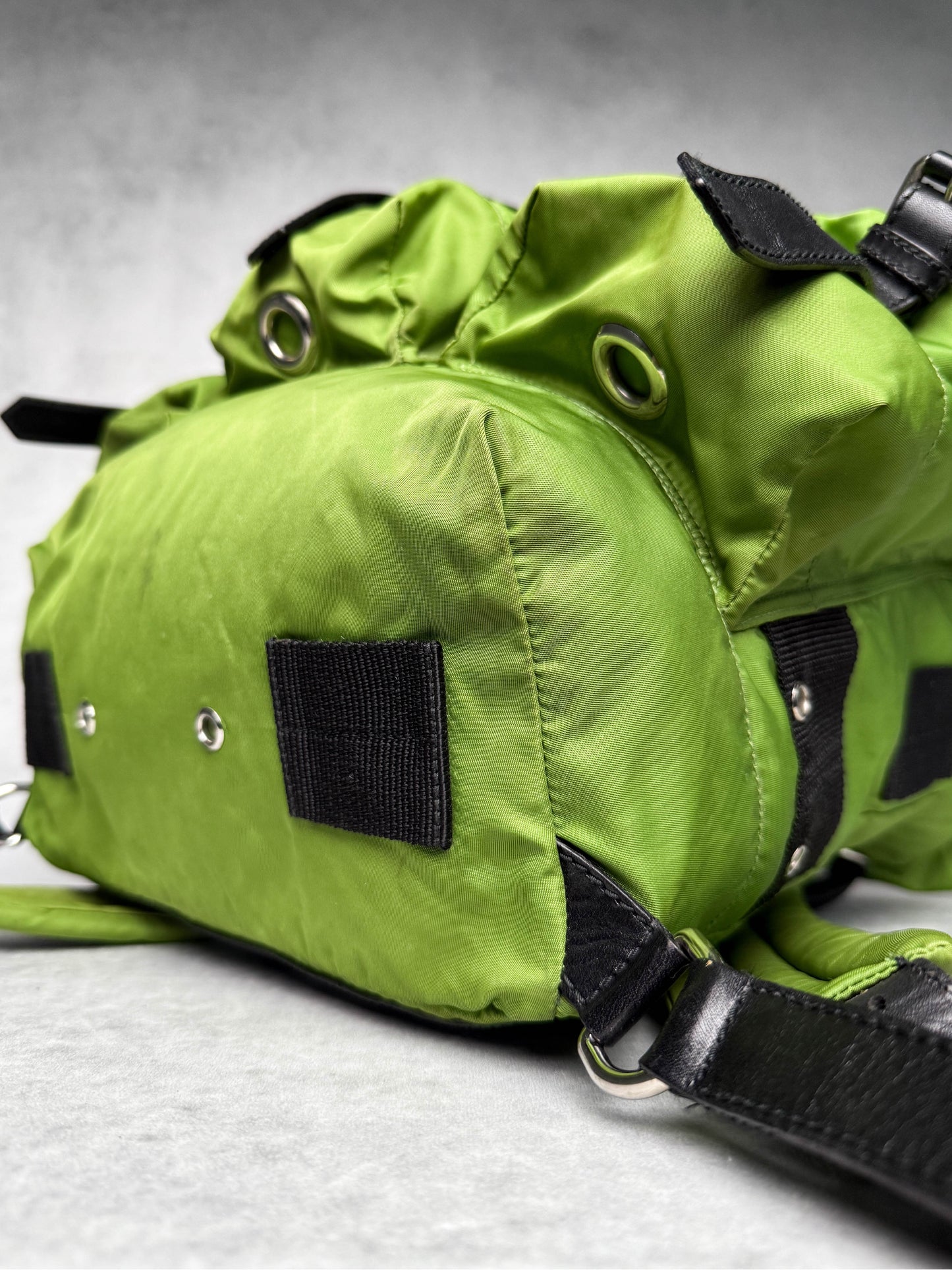 Balenciaga Nylon/Leather Backpack Green