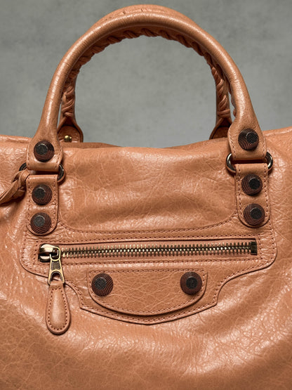 Balenciaga Monday Bag Giant 12 Silver Hardware Rose Blush