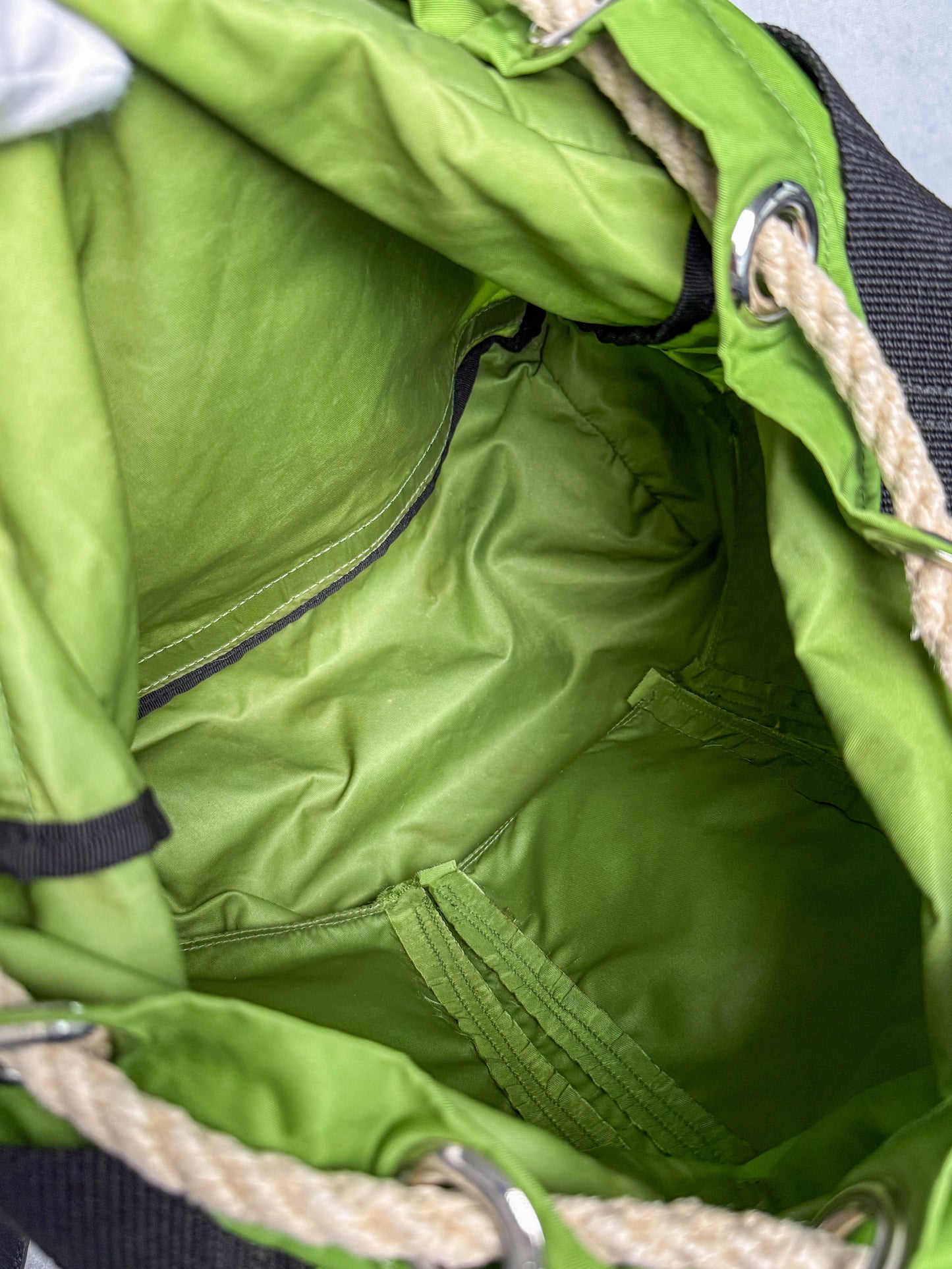 Balenciaga Nylon/Leather Backpack Green