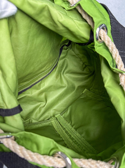 Balenciaga Nylon/Leather Backpack Green