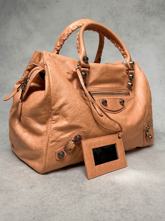 Balenciaga Monday Bag Giant 12 Silver Hardware Rose Blush