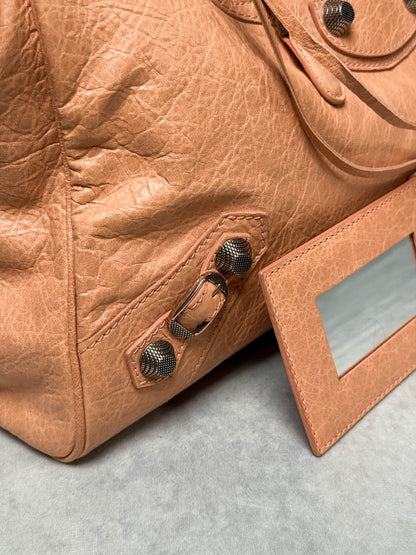 Balenciaga Monday Bag Giant 12 Silver Hardware Rose Blush