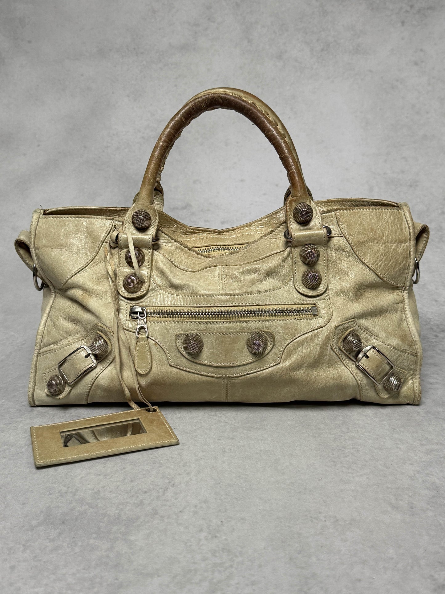 Balenciaga City Part Time Bag Giant 21 Silver Hardware Sahara