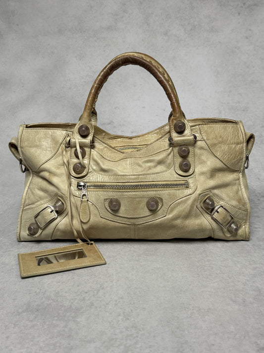 Balenciaga City Part Time Bag Giant 21 Silver Hardware Sahara