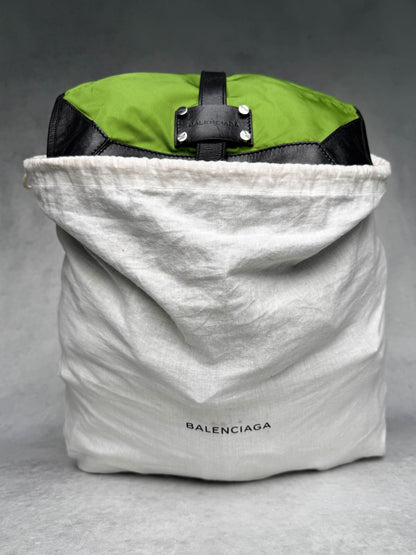Balenciaga Nylon/Leather Backpack Green